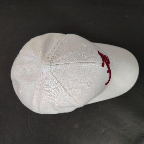 Alabama Crimson Tide BAMA Hat Cap One Fit Flex White Maroon Embroidered Logo - Picture 5 of 12